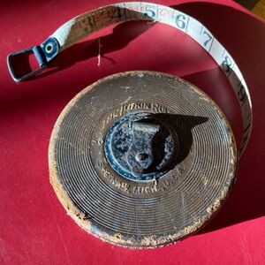 Vintage Measuring Tape with Metal Case